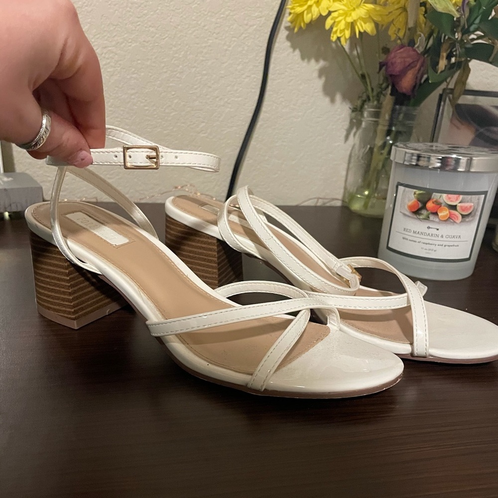 White Strappy Heels